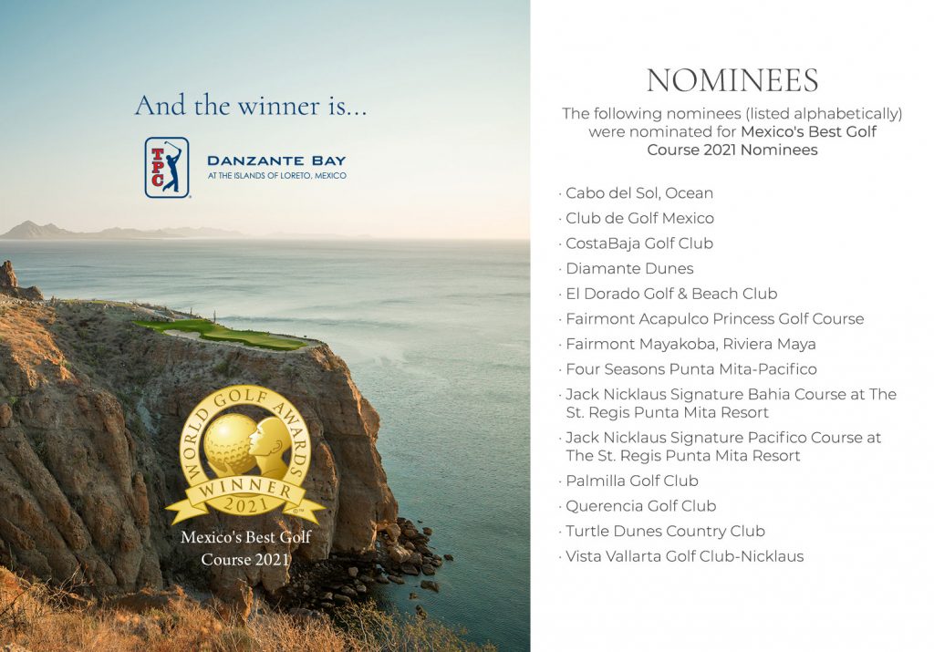 Mexico's Best Golf Course 2021 Nominees by World Golf Awards