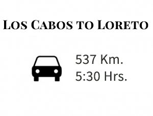 time and distance from los cabos to loreto