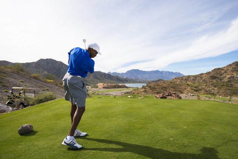 Playing golf in Loreto Mexico at TPC Danzante Bay