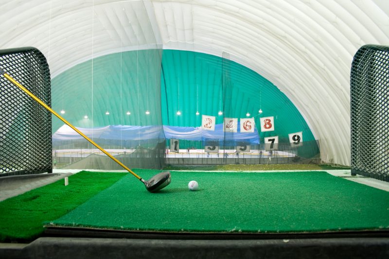 Indoor driving ranges to practice golf in the winter