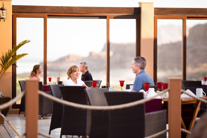 Couple at Club House Restaurant - Villa del Palmar Loreto