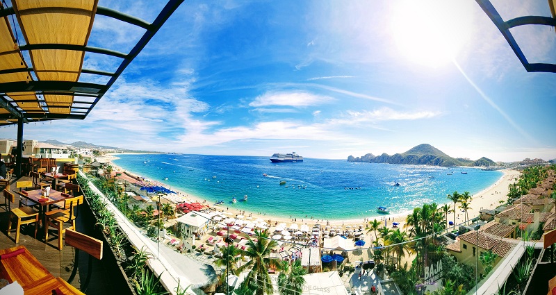 A View Of The Bay At Cabo San Lucas, Mexico.