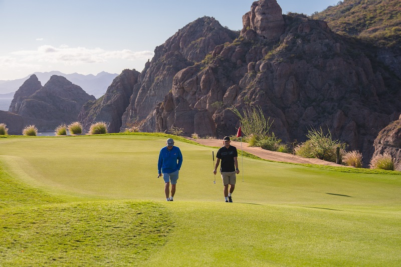 walking on the 17th hole at TPC Danzante Bay