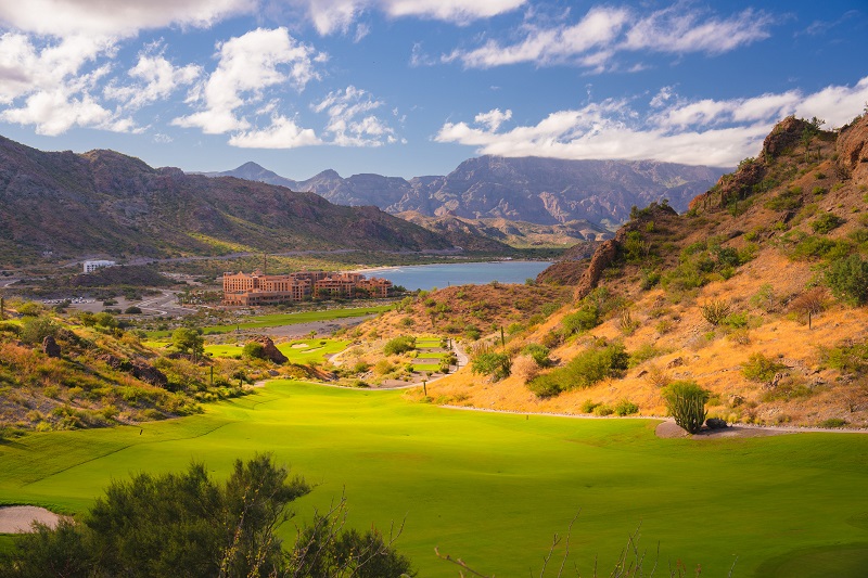 Panoramic of TPC Danzante Bay and Villa del Palmar Loreto by Eric Rubens