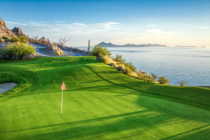 hole 17 view to the sea of cortez, baja, mexico