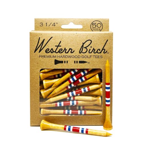 Western Birch Premium Wood Golf Tees